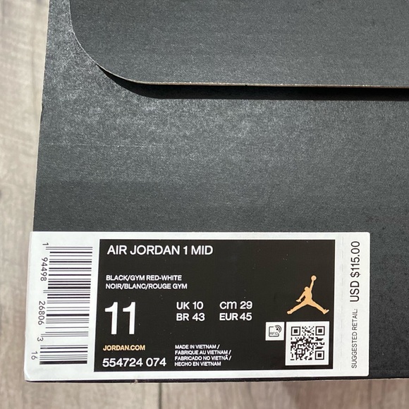 🎉SOLD ELSEWHERE🎉 Men’s AirJordan 1Mid Nike Shoes - Picture 11 of 11